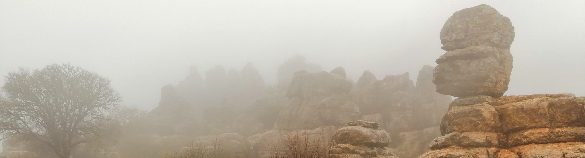 El Torcal, le vent et la pluie